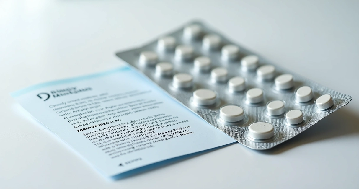 Blister de comprimidos antivirais ao lado de folheto informativo.