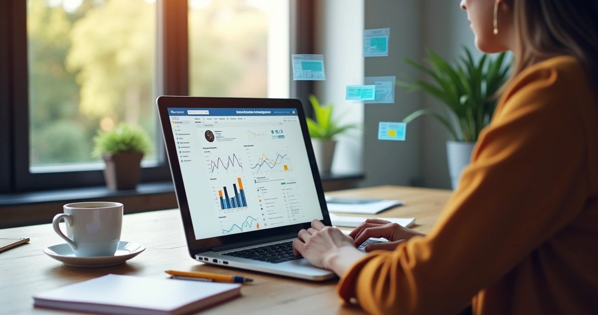 Tela do Gerenciador de Anúncios do Instagram aberta em notebook 