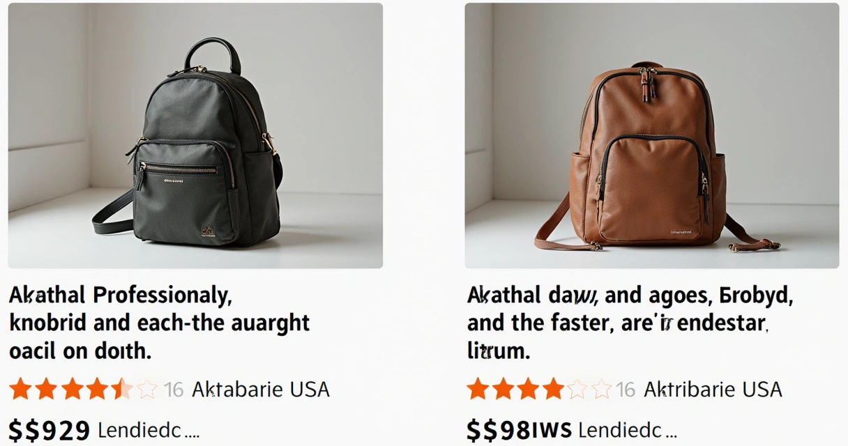 Comparação lado a lado de dois anúncios de produtos em marketplace, destacando diferença de qualidade em textos e fotos. 