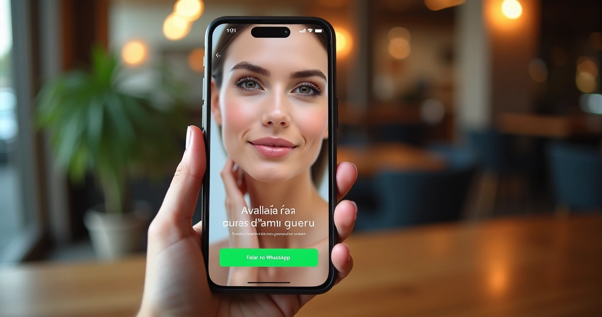 Prévia de anúncio com CTA para WhatsApp