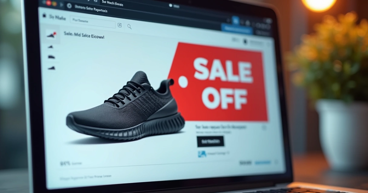 Anúncio dinâmico apresentando produto específico em site