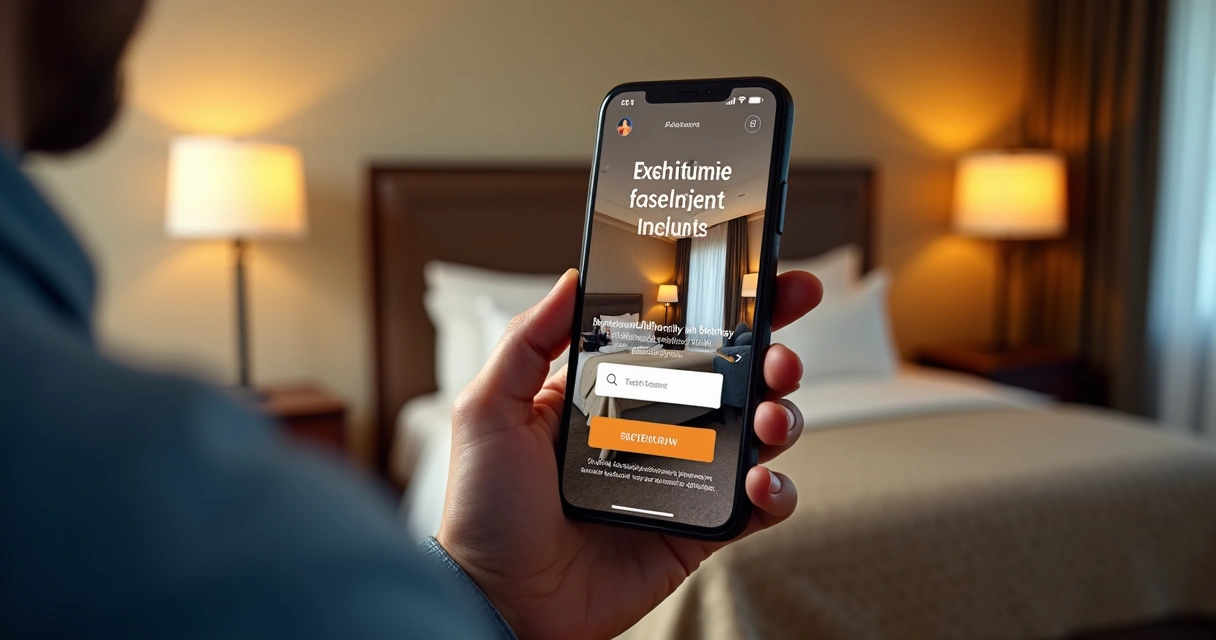 Campanha de anúncio digital mobile ofertando pacote de reservas diretas em hotel 