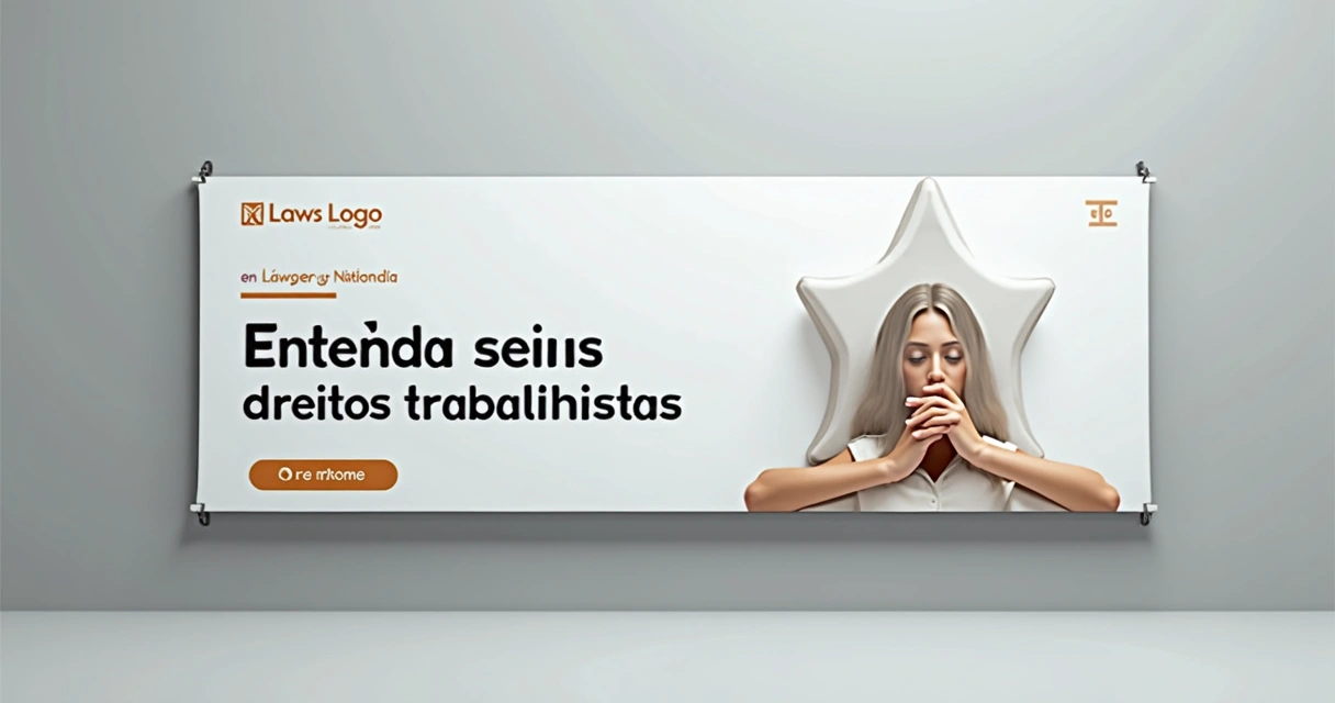 Banner de anúncio informativo para escritório de advocacia 