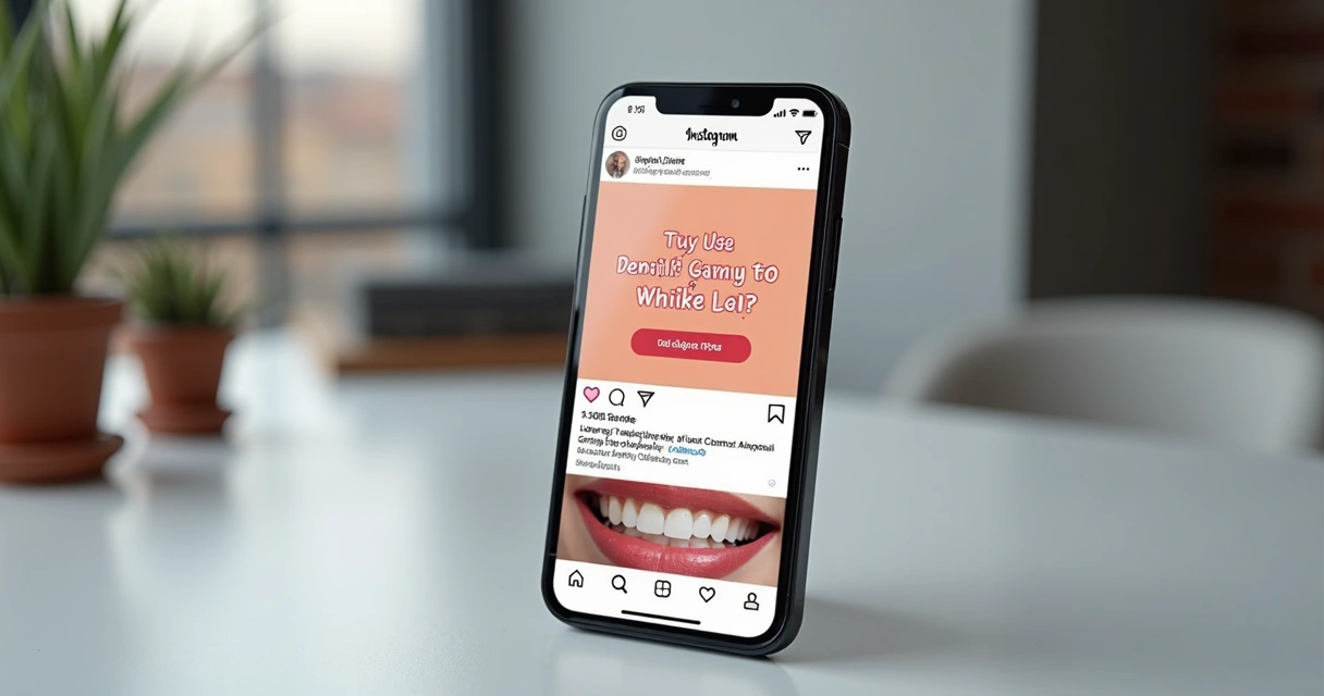 Anúncio visual de clínica odontológica no Instagram