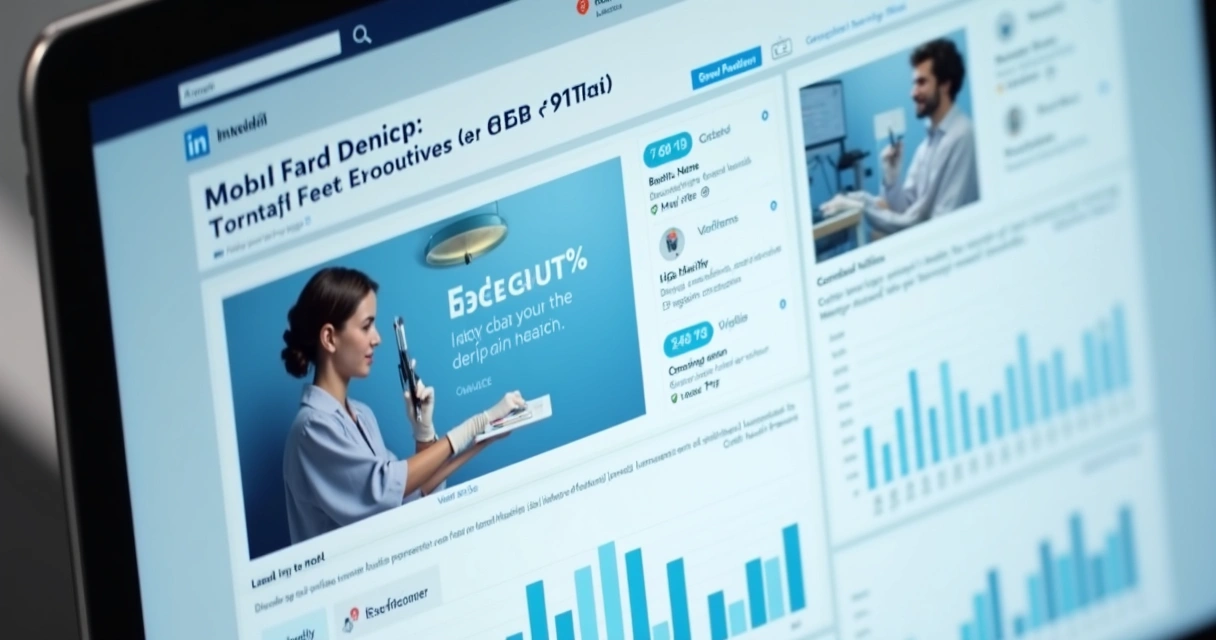 Exemplo de anúncio do LinkedIn para negócios odontológicos