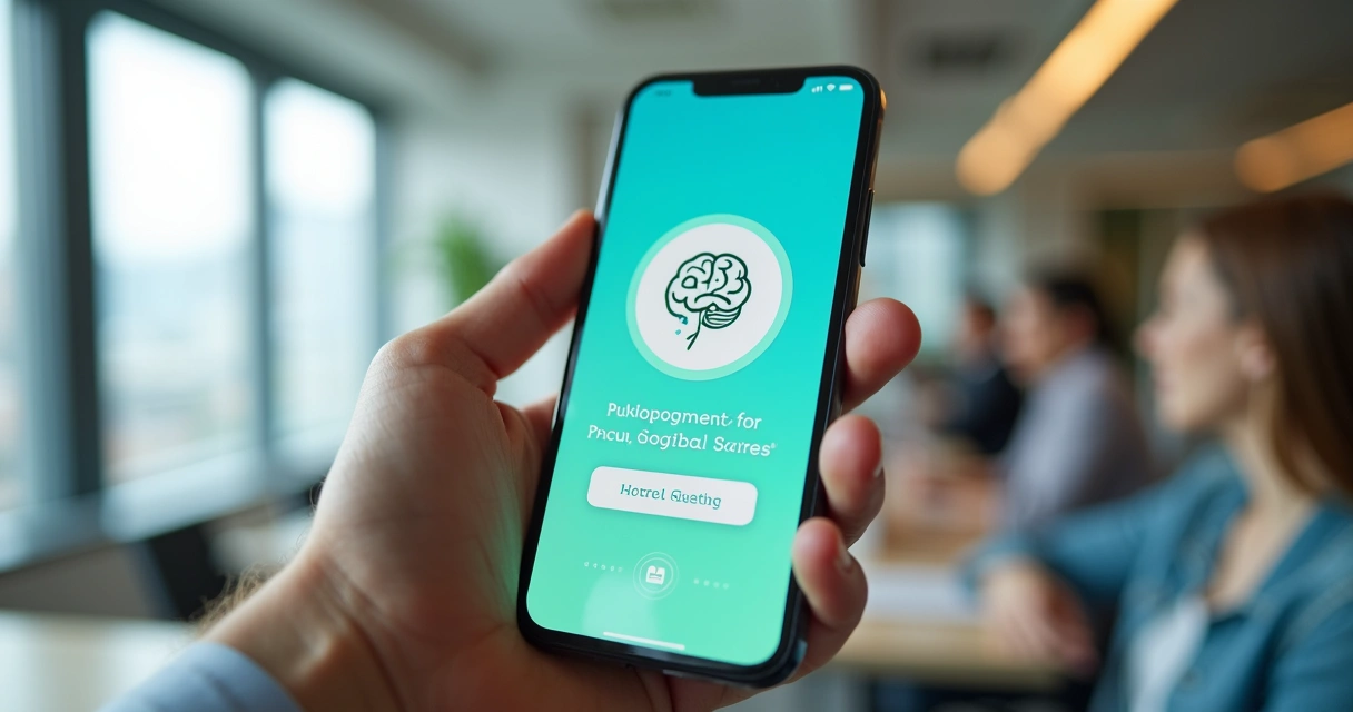 Publicidade online de psicologia em tela de celular 