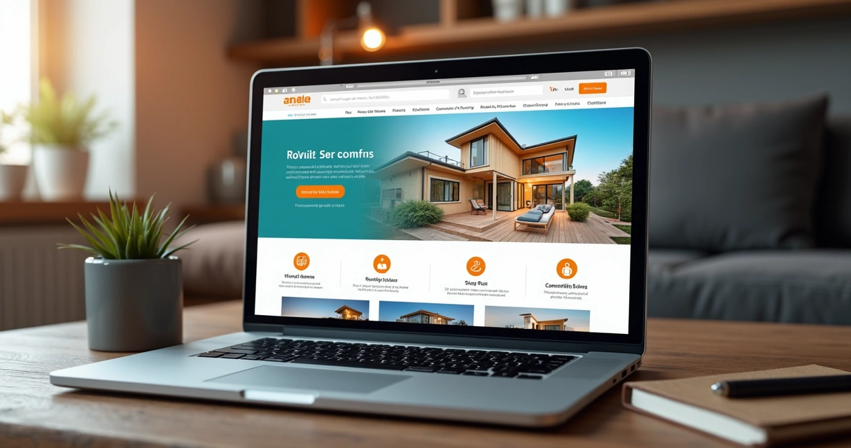 Anúncio digital de quarto para alugar bem destacado, cores vibrantes e imagens claras