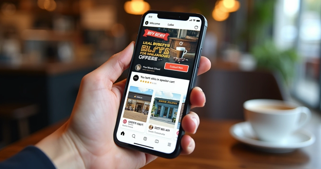 Anúncio de remarketing exibido em dispositivo móvel 