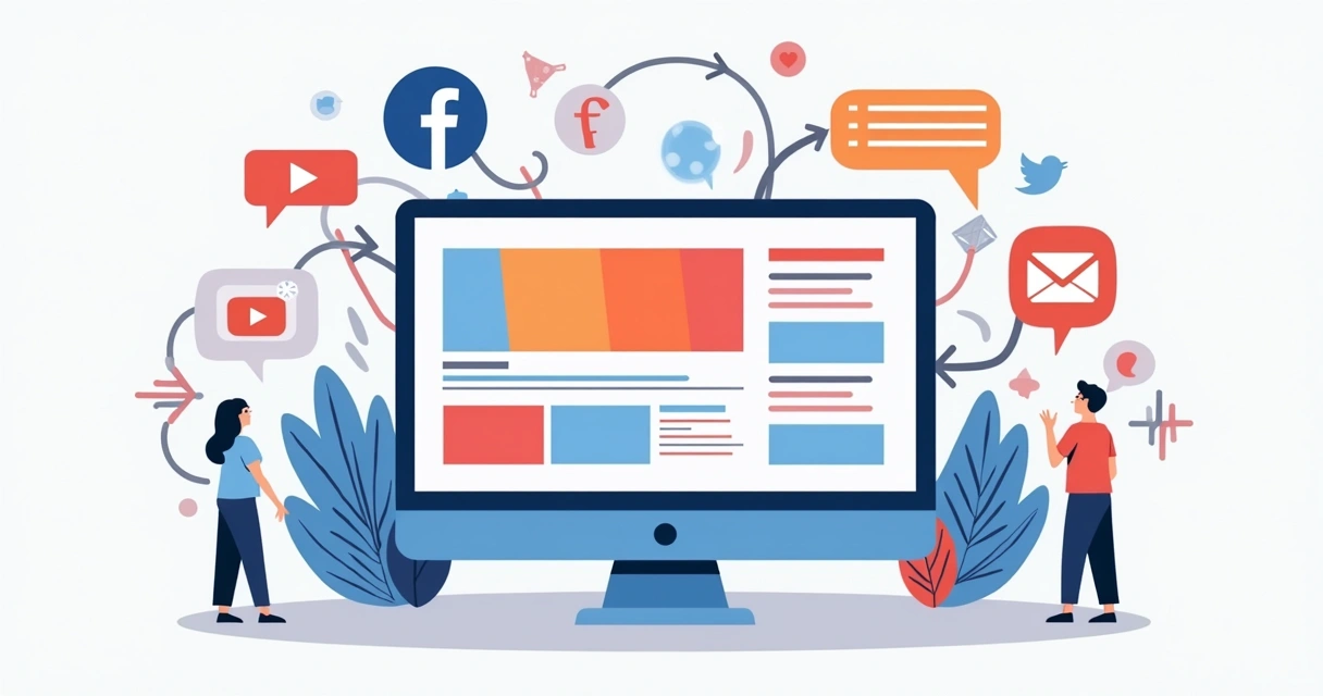 Anúncio de remarketing mostrando produtos em diferentes redes sociais