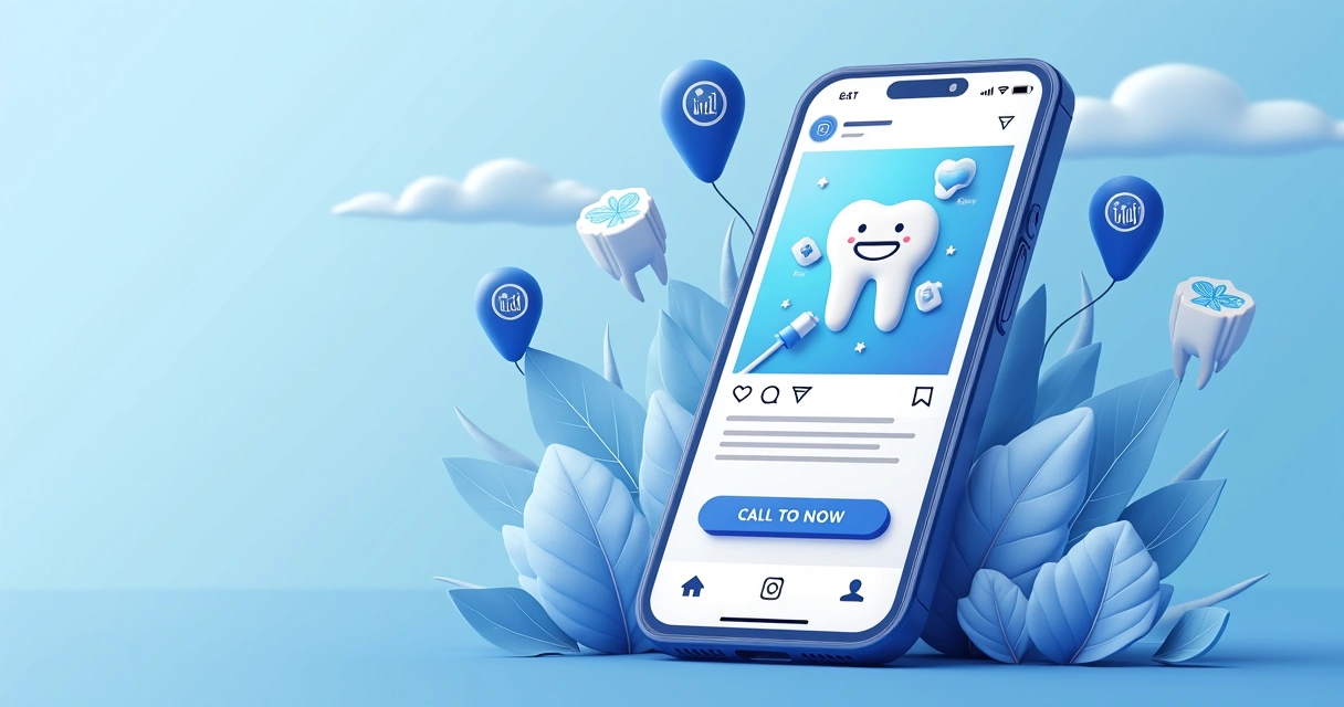 Anúncio de tratamento odontológico segmentado para redes sociais 