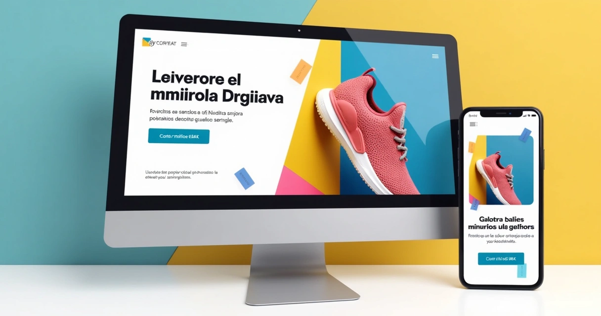 Exemplo de anúncio visual com imagem chamativa e texto curto 