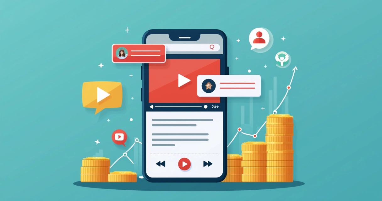 Formatos de anúncios em vídeo no YouTube e interface do AdSense 