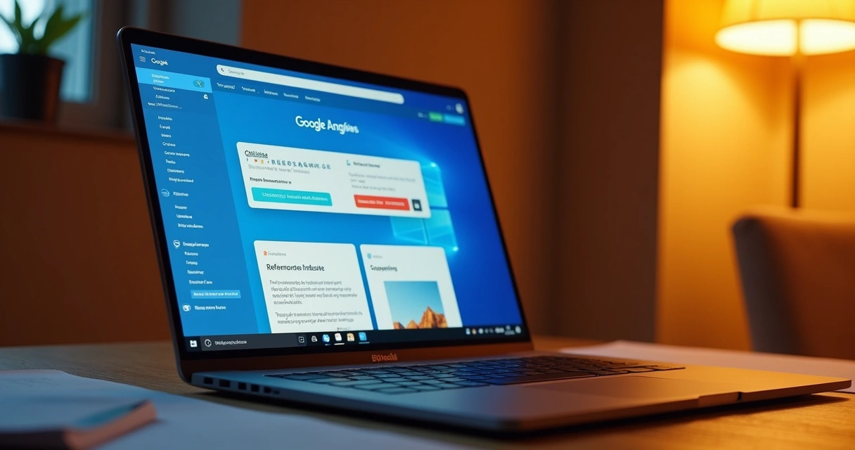 Tela de um computador com anúncios locais e destaque nos textos de CTA 