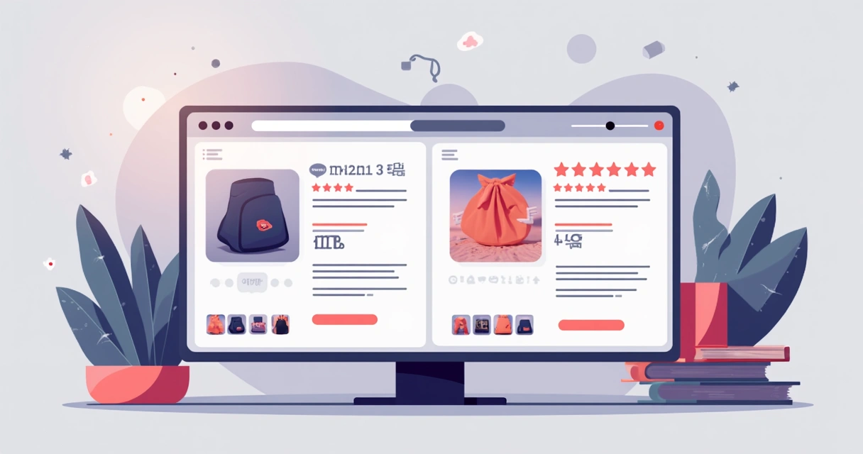 Comparação entre anúncios de marketplace com destaques diferentes 