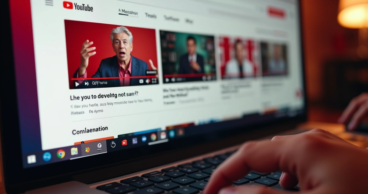 Tela do YouTube com anúncios personalizados na lateral 