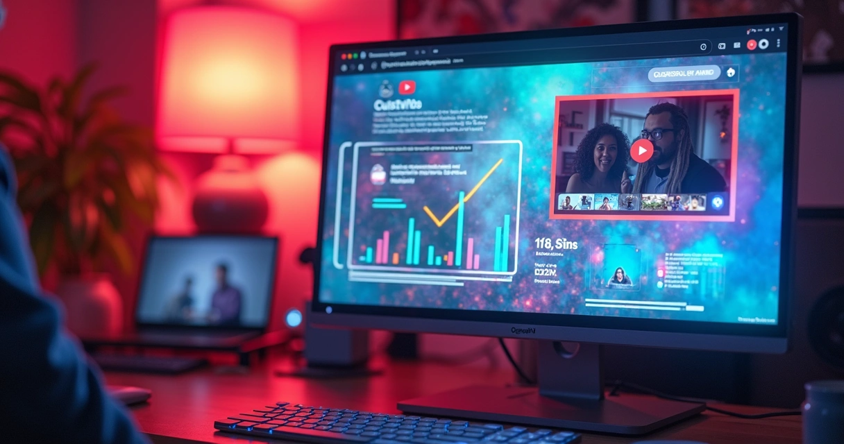 Painel de anúncios personalizados em tela do YouTube 