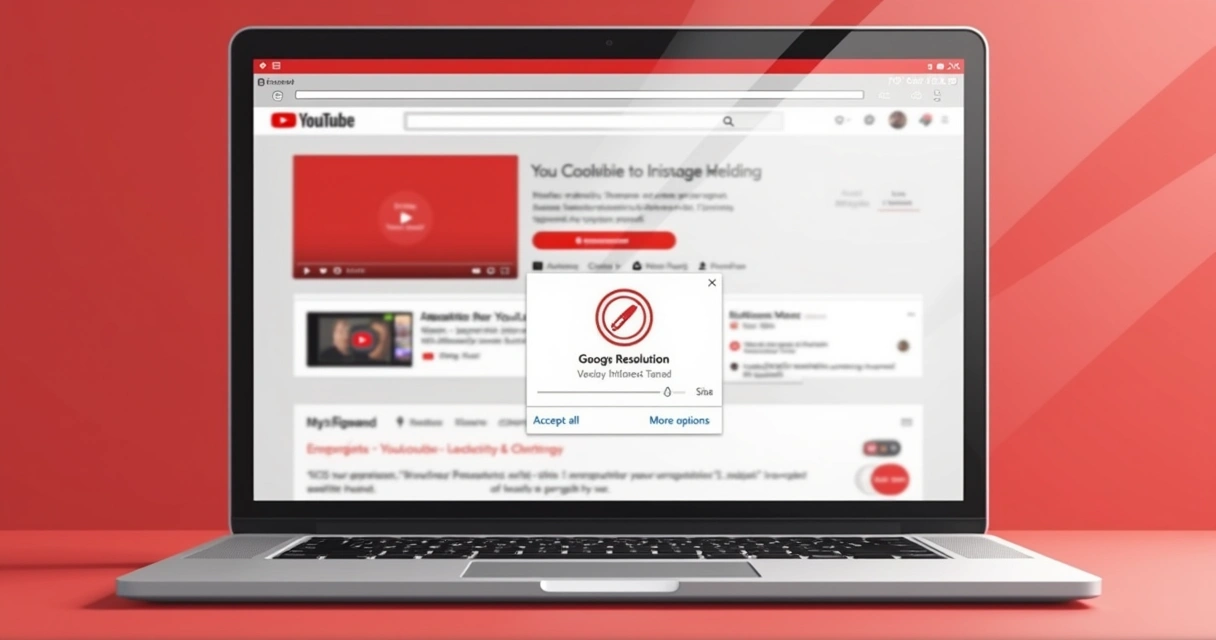 Página do YouTube mostrando anúncio na lateral e opções de cookies na parte inferior 