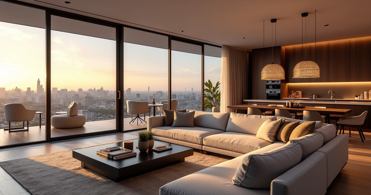 Sala de apartamento de alto padrão em Moinhos de Vento com decoração sofisticada 