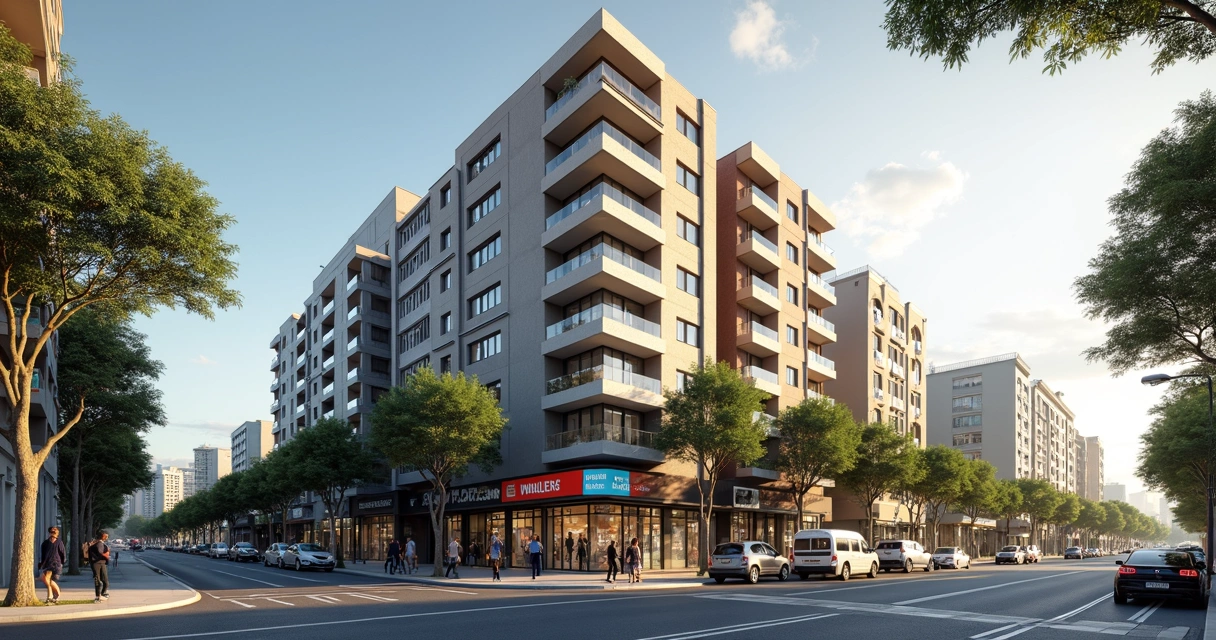 Apartamento em bairro urbano com comércio e transporte