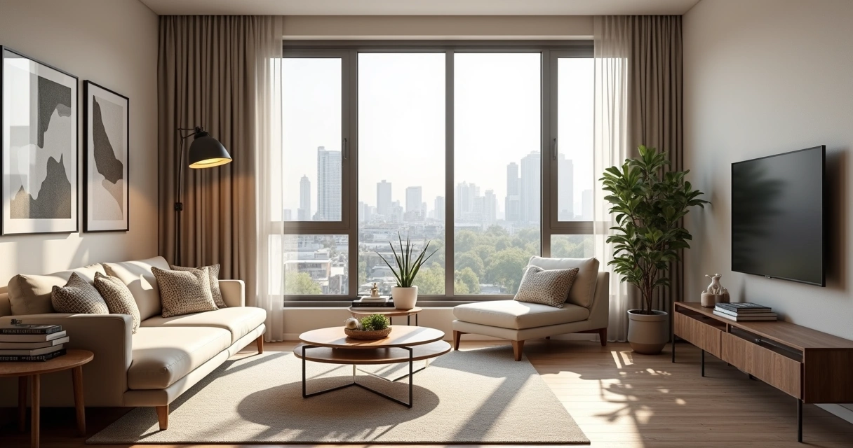 Apartamento mobiliado confortável com decoração moderna 