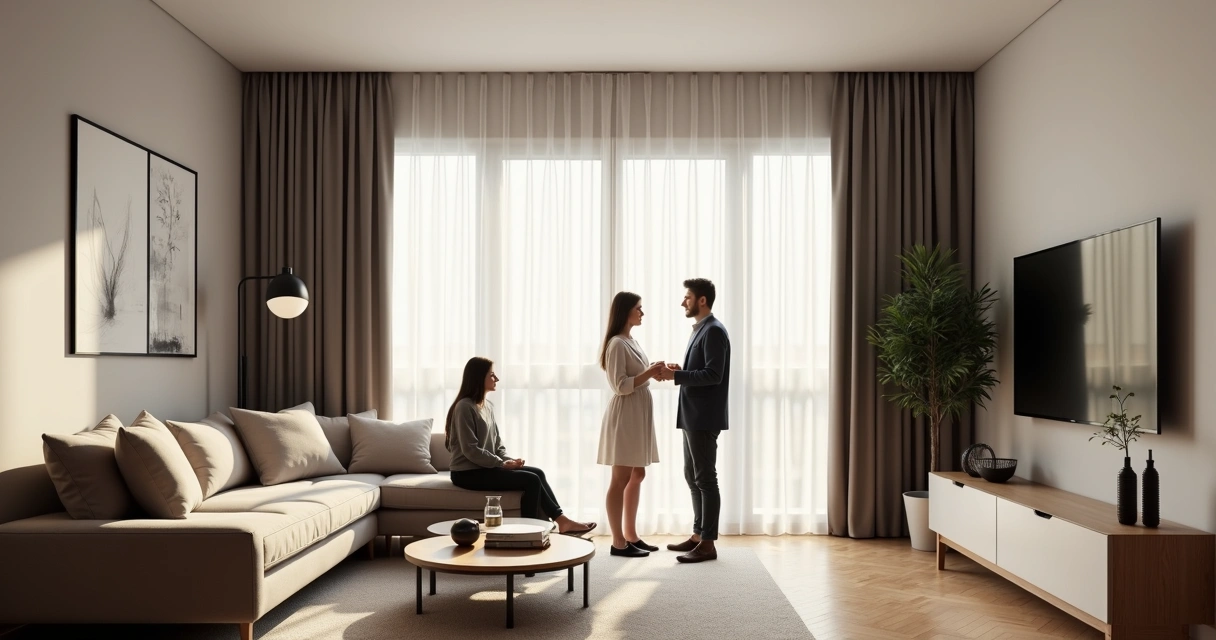 Ambiente residencial valorizado com cortinas blackout 