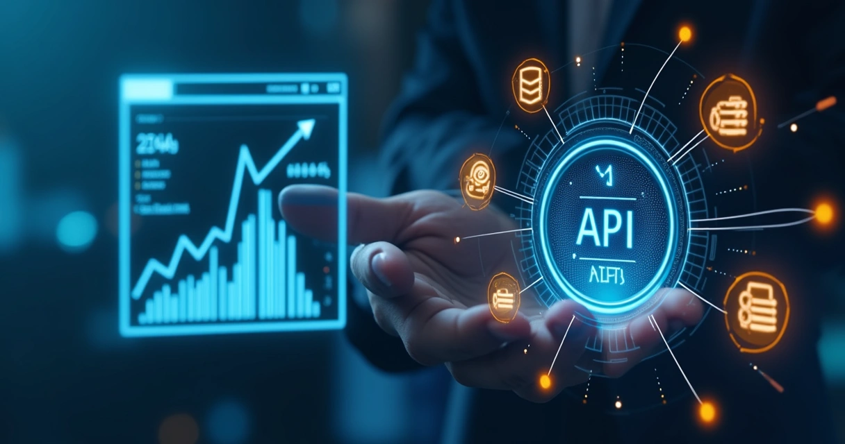 Painel mostrando integração entre API e sistema de vendas 