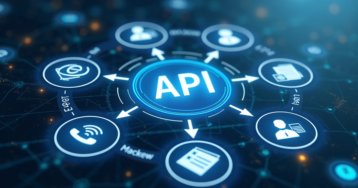 Como pesquisar número de telefone e validar contatos B2B 5 Diagrama de integração de API de dados com vários sistemas