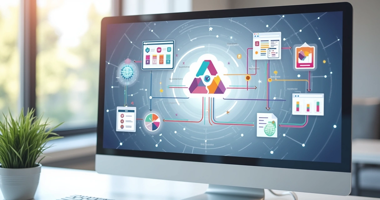 Painel mostrando integração entre plataforma de dados, CRM e automação. 