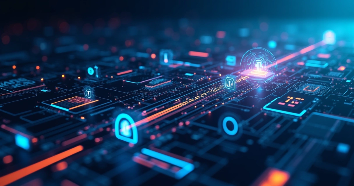 Representação de fluxos de dados financeiros e APIs integrando diferentes plataformas 