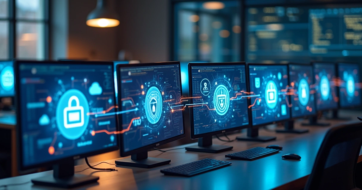 Illustration of various APIs connecting different digital platforms