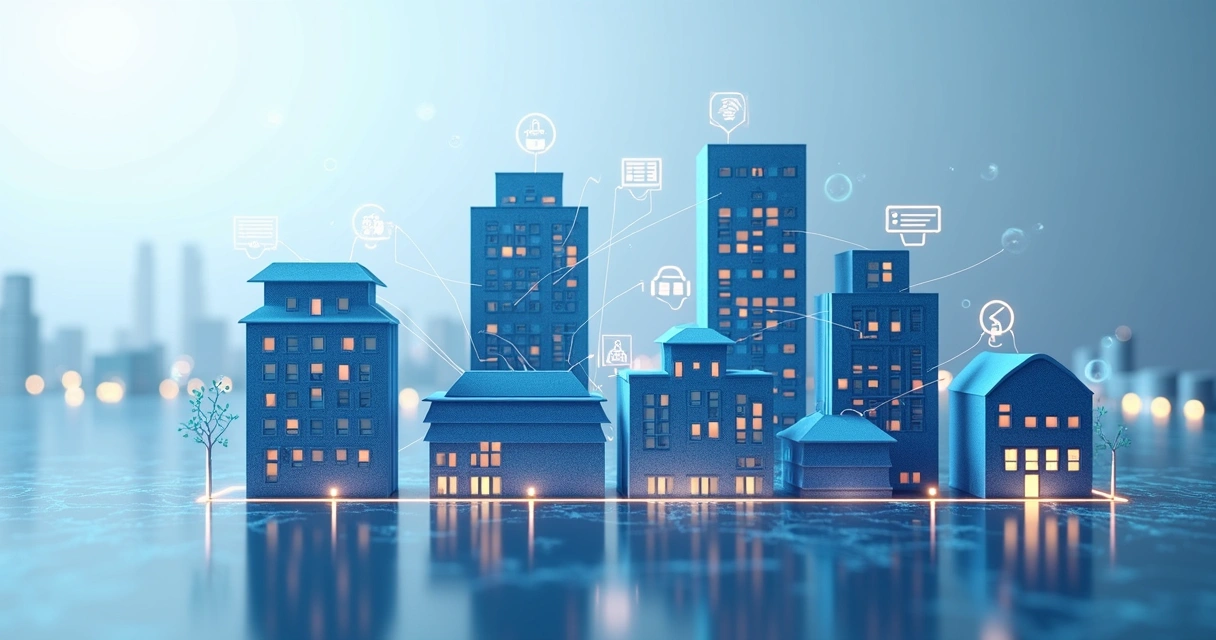 Ilustração conceito de integração entre empresas e bancos por APIs 