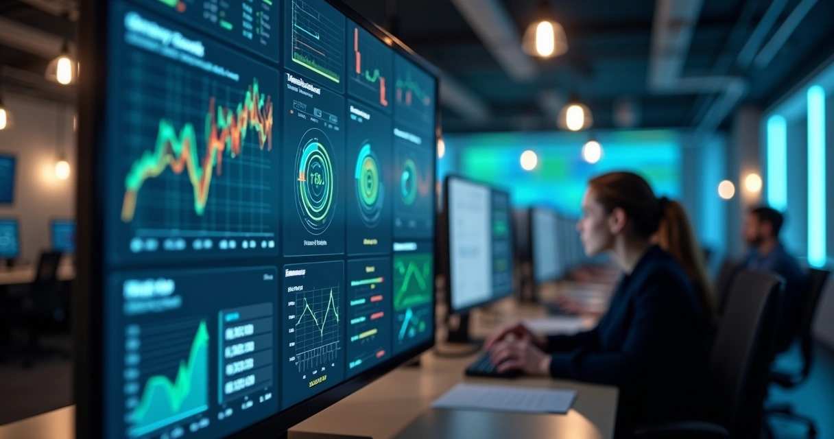 Interface digital mostrando dashboard de score de crédito customizado para empresas com gráficos e dados financeiros 