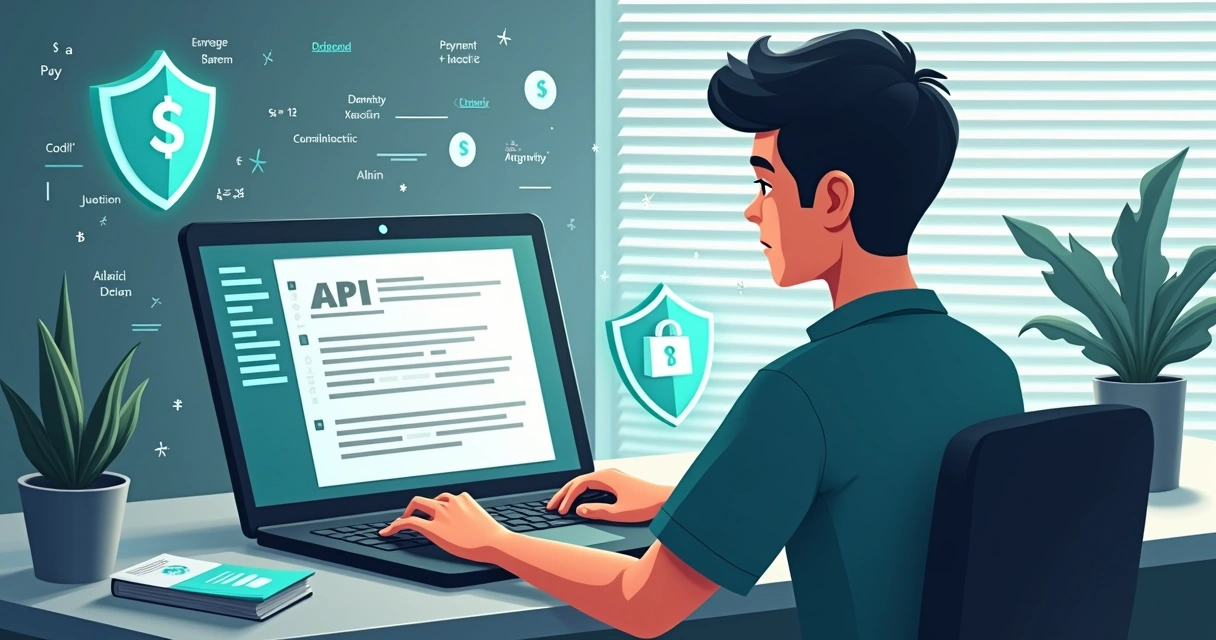 Menino programador protegendo integrações de API 