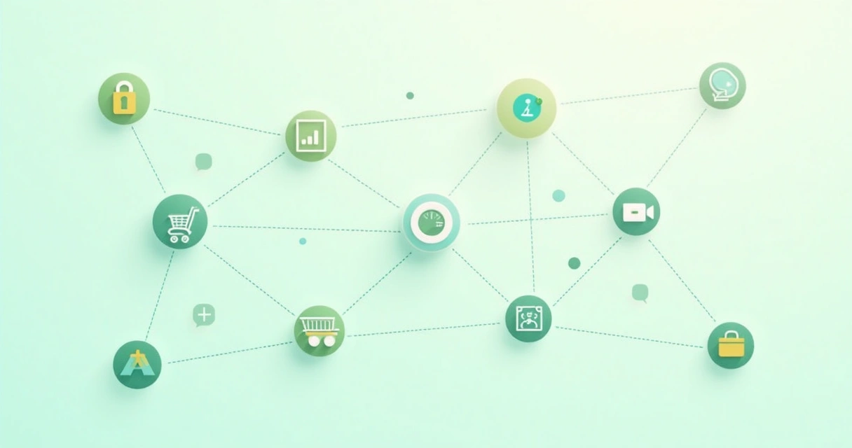 Icons for API use cases like authentication, e-commerce, IoT, and social media 