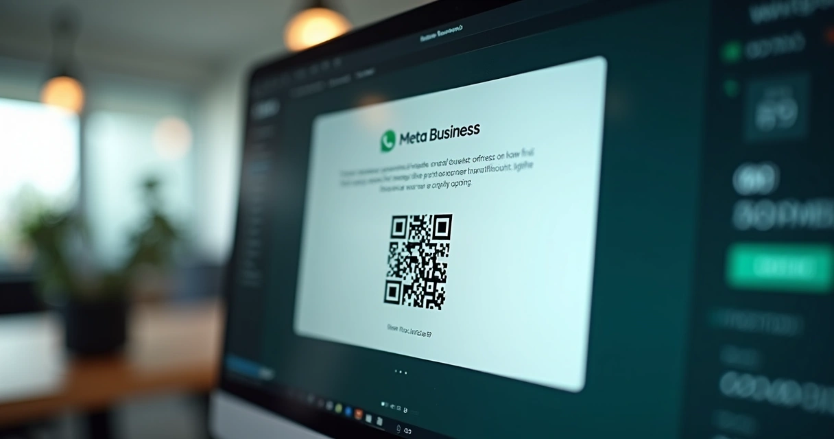 Painel Meta exibindo QR Code para autenticação WhatsApp 