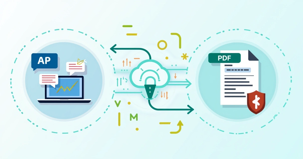 Flowchart of PDF signature API integration with business software 