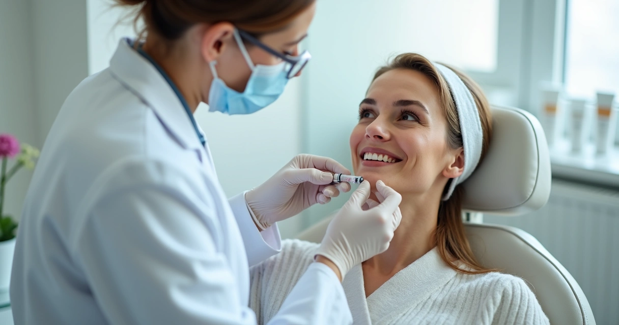 Aplicação de bioestimulador de colágeno no consultório 