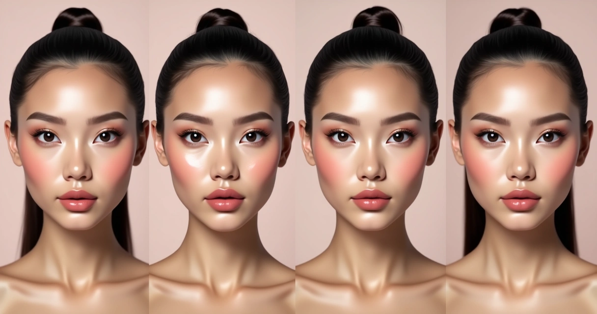 Aplicação do contorno adaptado para diferentes formatos de rosto 