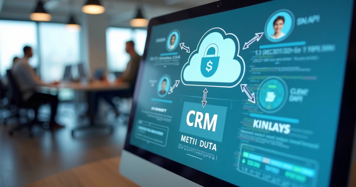 Tela de integração de API de dados com plataforma de CRM 