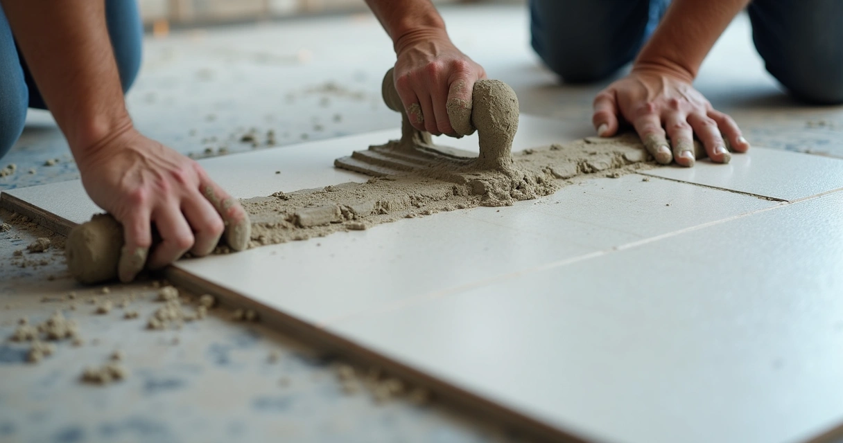 Qual argamassa escolher para porcelanato grande formato? 1 Dupla colagem em porcelanato grande formato