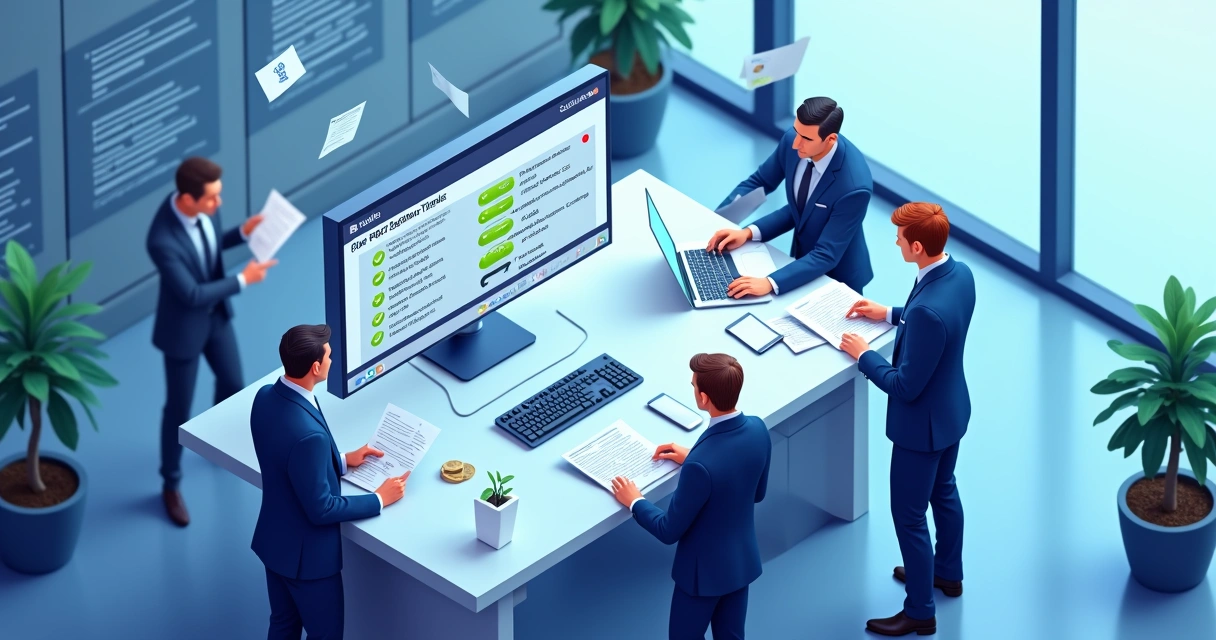 Tela de aplicação empresarial mostrando consulta de listas de PEPs e sanções 