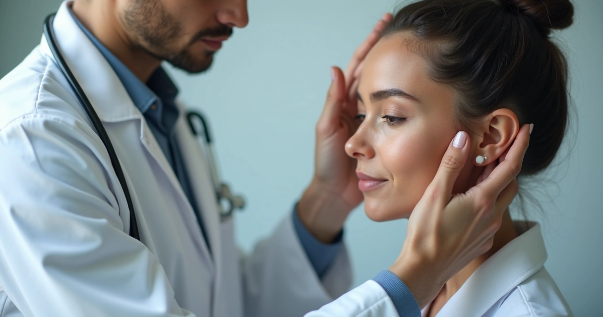 Dermatologista aplicando exossomos no couro cabeludo de paciente 