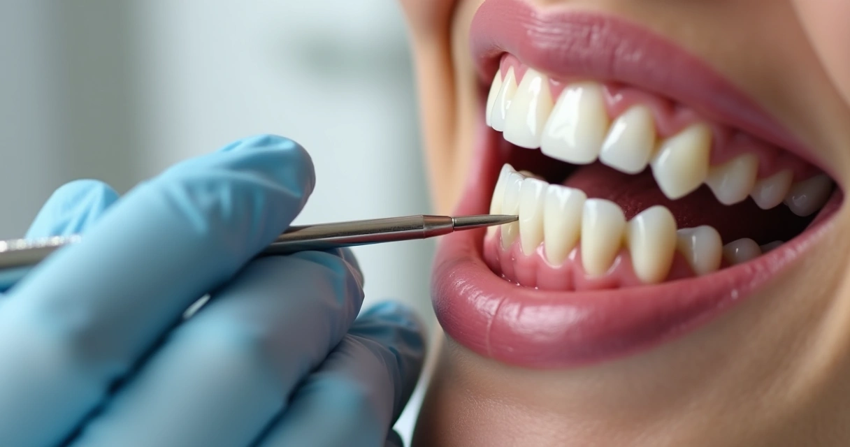 Dentista aplicando resina composta em dente incisivo anterior