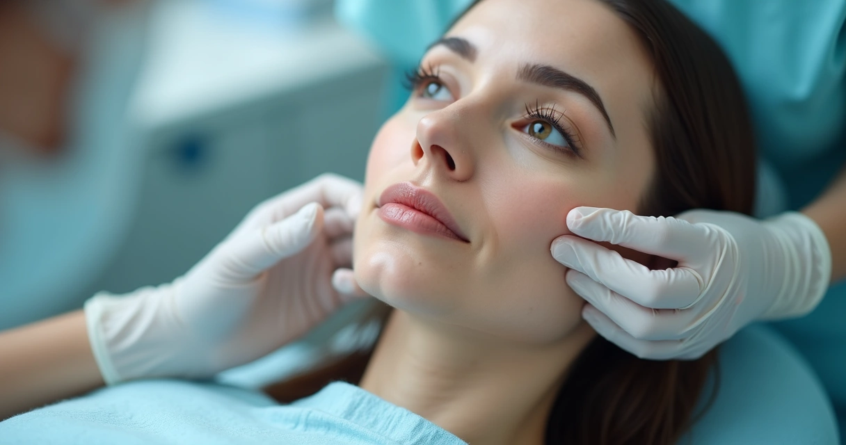 Aplicação de fios PDO para lifting facial