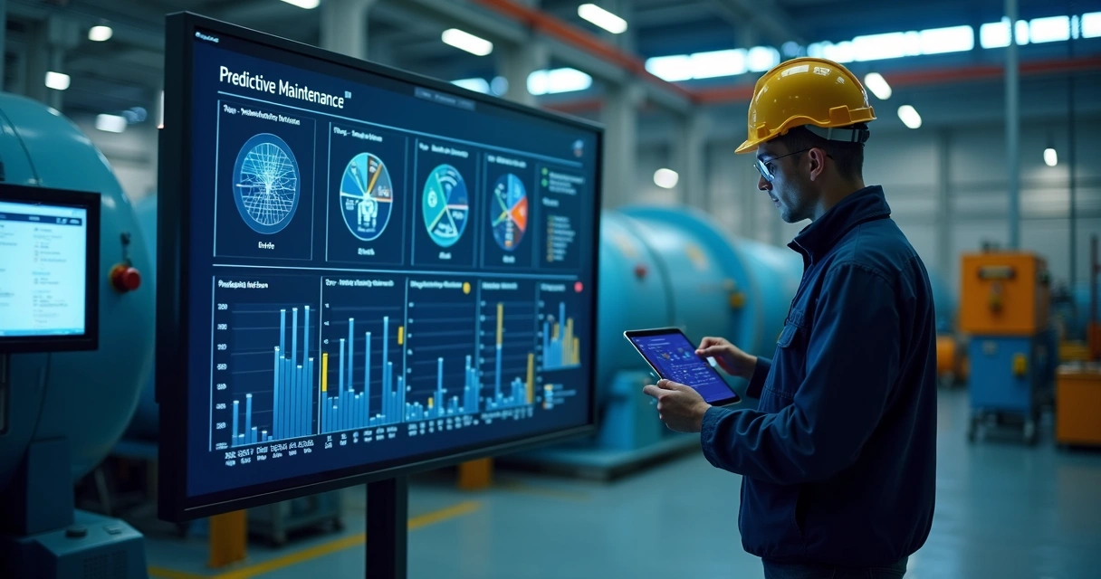 Dashboard digital de manutenção preditiva em ambiente industrial 