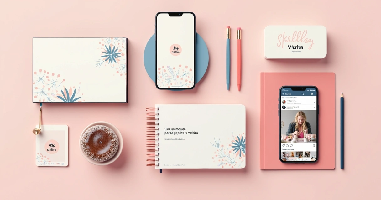 Aplicação de identidade visual em cartão, site e redes sociais