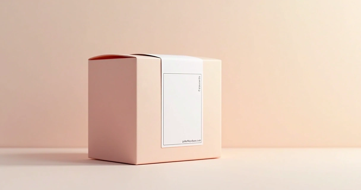 Embalagem de produto com visual moderno e minimalista 