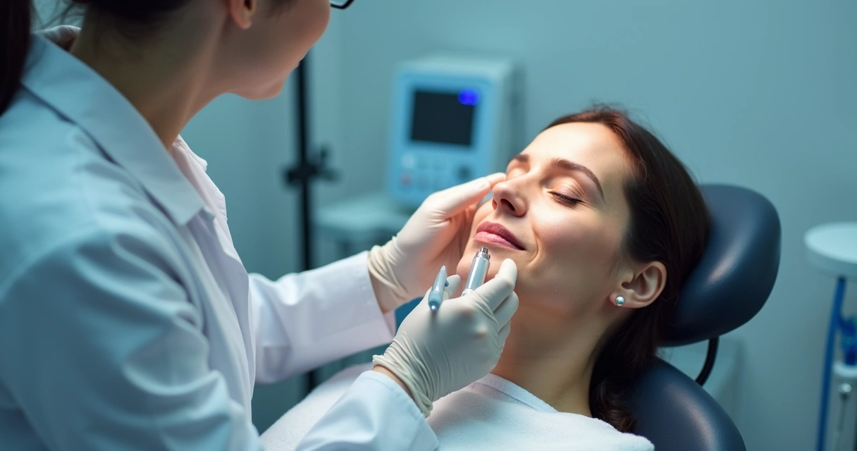 Aplicação controlada do peeling de fenol no rosto 