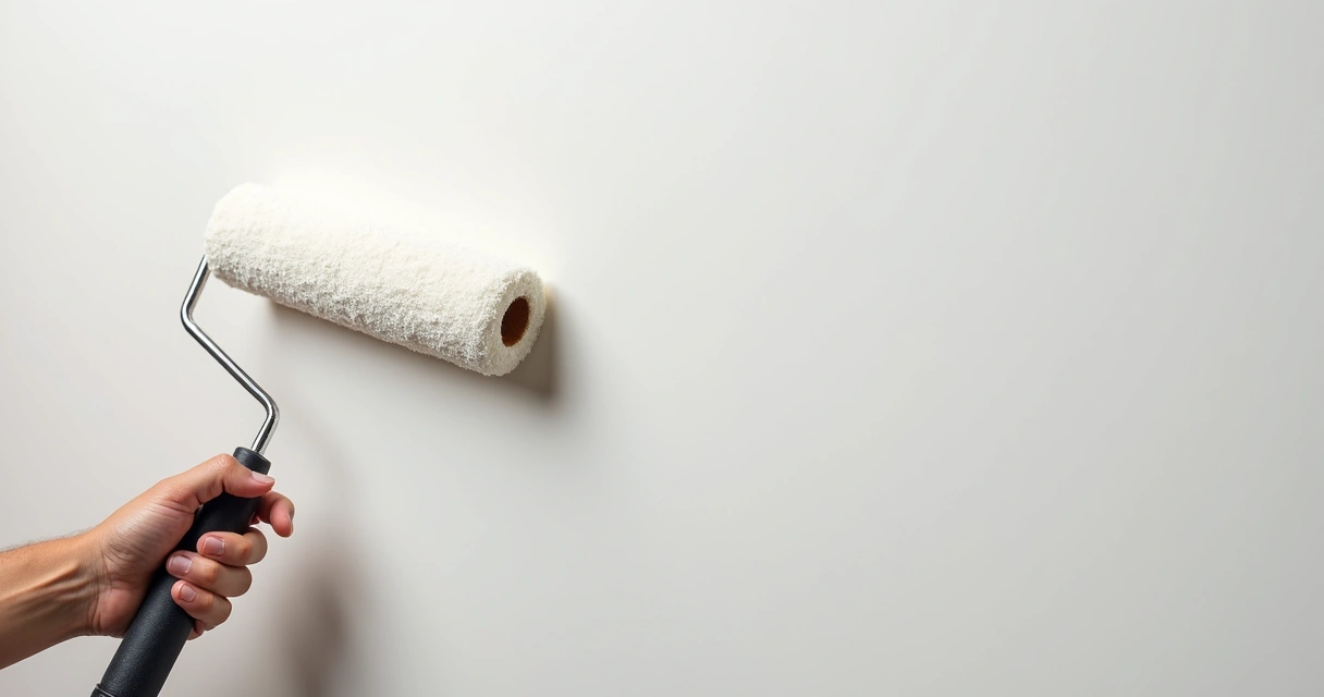 Como preparar parede antes de pintar: etapas, selador e dicas 2 Pessoa aplicando selador com rolo em parede branca