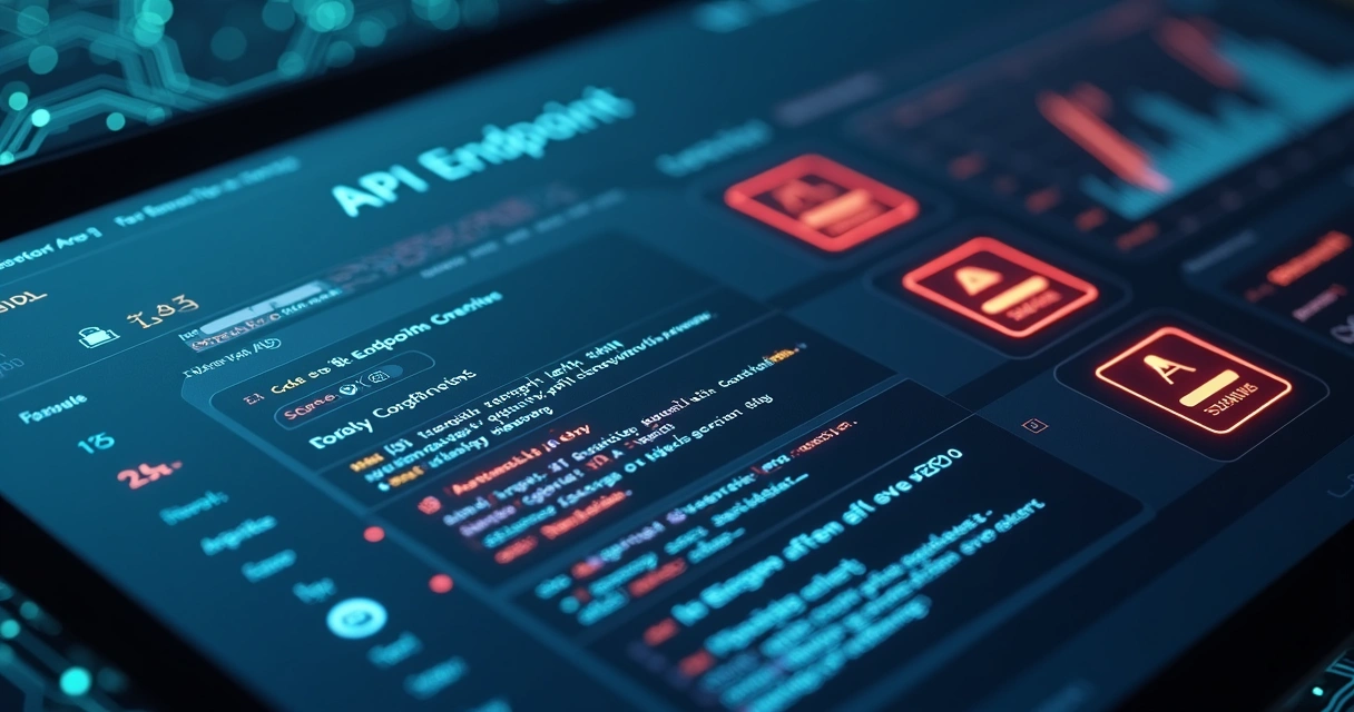 Tela de aplicativo com pontos destacados indicando vulnerabilidades em API, código, e senha fraca. 